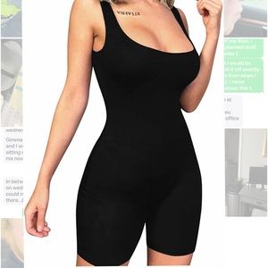 Black Mid-thigh Bodysuit